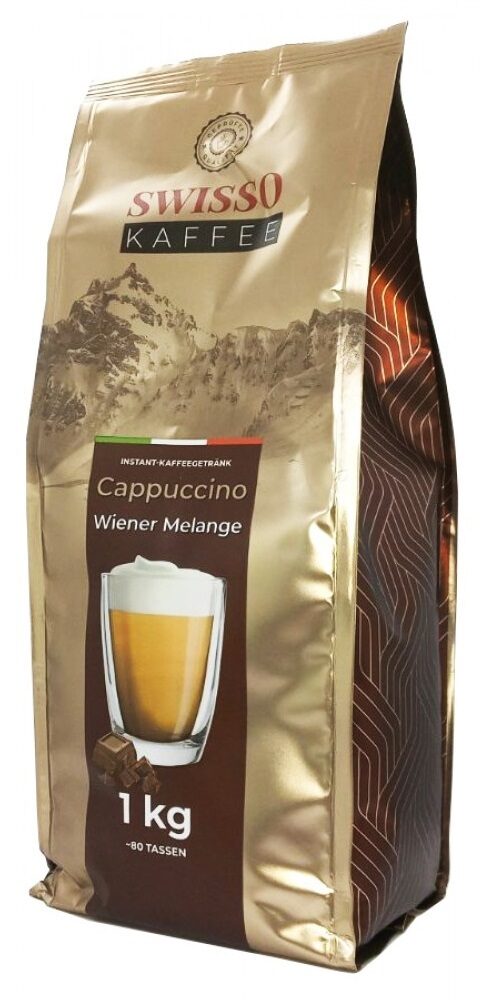 Swisso Cappuccino Wiener Melange tirpus kapučino gėrimas su Vienos kavos skoniu 1 kg